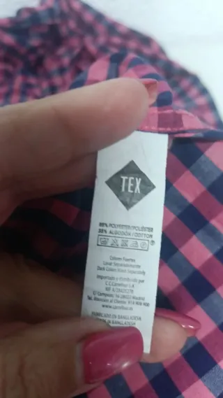 Camisa cuadros Tex XXL