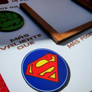 Marco Día del Padre Superhéroe Personalizado