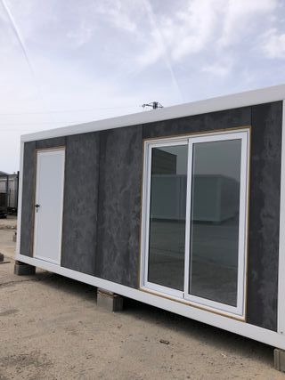 MÓDULO FORRADO EN VIROC CON PUERTA CORREDERA