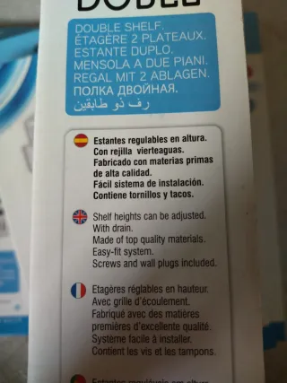 Estante doble baño Toyma ABS