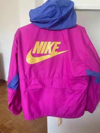 Cortavientos Nike Rosa y Azul