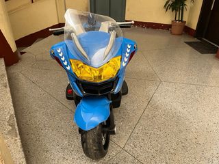 Moto Policía Feber Niños Azul