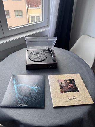 Giradischi Wireless Bluetooth Marrone Nero