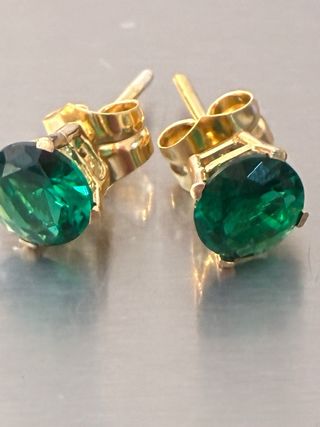 Pendientes Oro 18k Esmeraldas 4.20 Ct Muzo