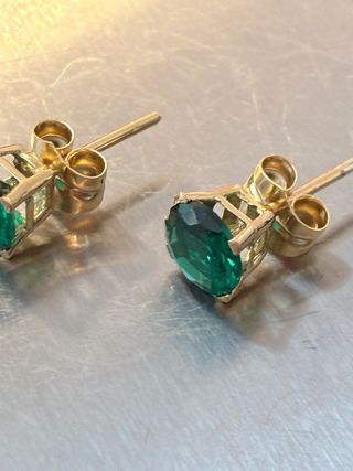 Pendientes Oro 18k Esmeraldas 4.20 Ct Muzo