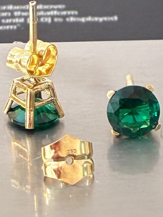 Pendientes Oro 18k Esmeraldas 4.20 Ct Muzo