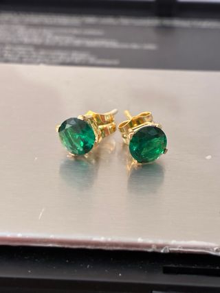 Pendientes Oro 18k Esmeraldas 4.20 Ct Muzo