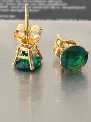 Pendientes Oro 18k Esmeraldas 4.20 Ct Muzo