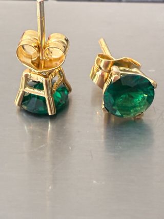 Pendientes Oro 18k Esmeraldas 4.20 Ct Muzo