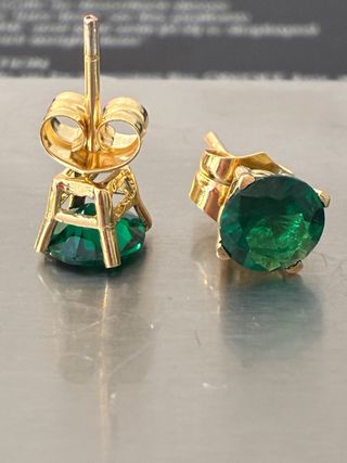 Pendientes Oro 18k Esmeraldas 4.20 Ct Muzo