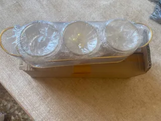 Set 3 Platos Decoración Dorados