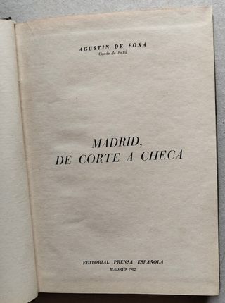 MADRID DE CORTE A CHECA