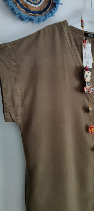 Vestido Parfois verde cacería talla L