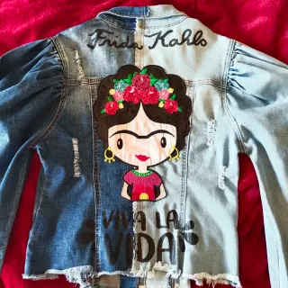 Cazadora vaquera Frida Kahlo