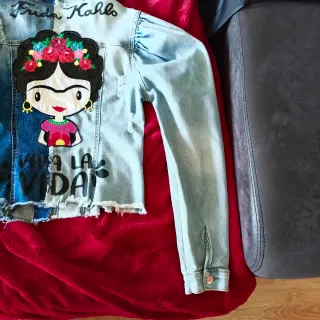 Cazadora vaquera Frida Kahlo