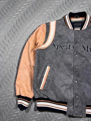 Leather Jacket Vintage 90's Varsity Sport Start