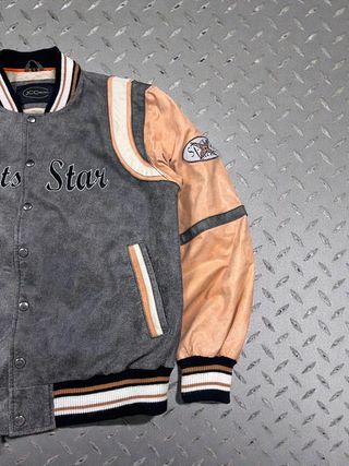 Leather Jacket Vintage 90's Varsity Sport Start