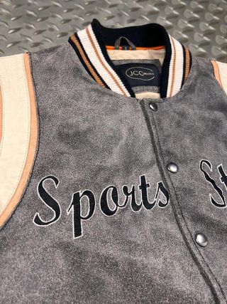 Leather Jacket Vintage 90's Varsity Sport Start