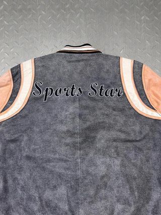 Leather Jacket Vintage 90's Varsity Sport Start