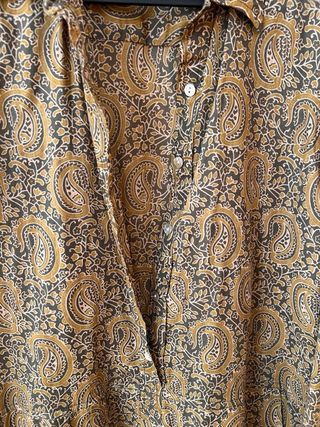 Vestido largo estampado paisley