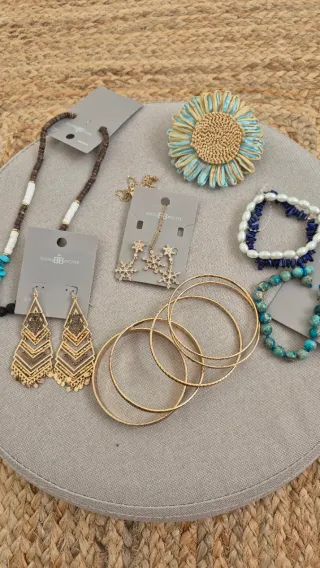 Lote Joyas Bijou Brigitte: Collares, Pendientes y