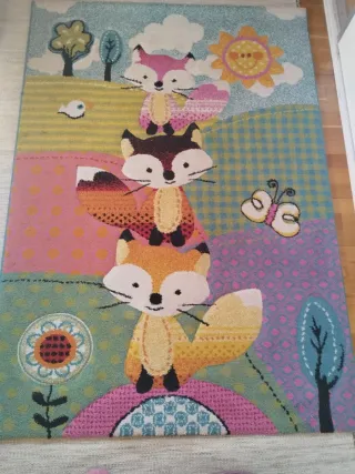 Alfombra Infantil Zorritos. 120x 170 cm