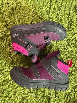 Conjunto Nieve Niñ@ Negro y Fucsia