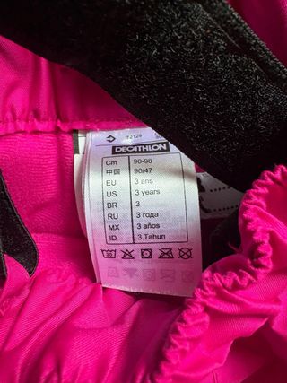 Conjunto Nieve Niñ@ Negro y Fucsia