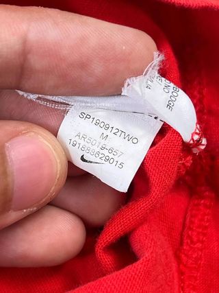 Nike T-shirt Red 00's Big Logo Center