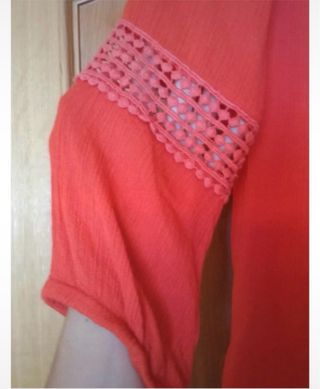 Blusa coral fluida talla S
