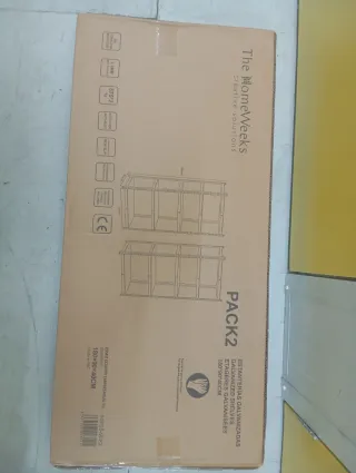 Dos Estanterías metálicas 5 balda medida 180x90x40