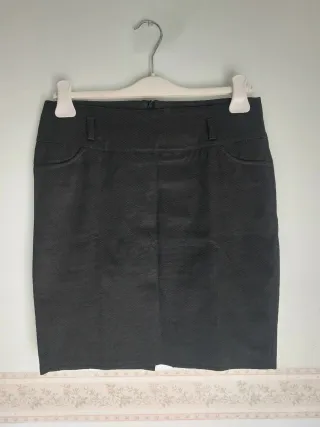 Gonna tubino nera vintage grana di riso L