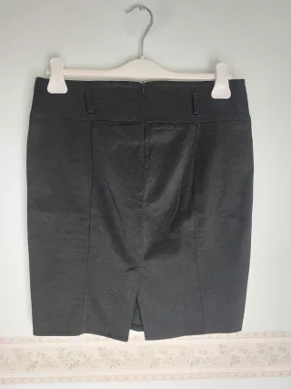 Gonna tubino nera vintage grana di riso L