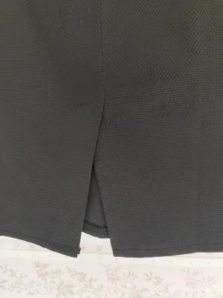 Gonna tubino nera vintage grana di riso L