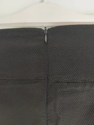 Gonna tubino nera vintage grana di riso L