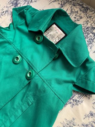 Chaqueta Blanco Talla 38 Verde