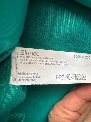 Chaqueta Blanco Talla 38 Verde