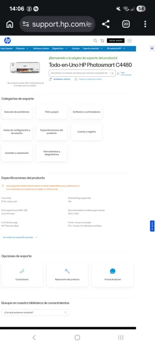 Impresora Escáner HP C4480
