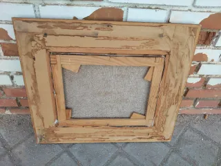 Cuadro Pintura óleo lienzo antiguo Paisaje rural