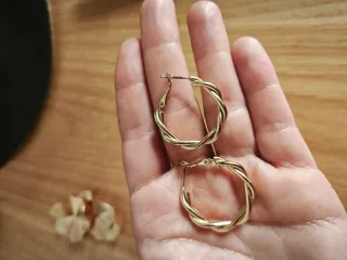 Pendientes Aro Trenzado Plateado