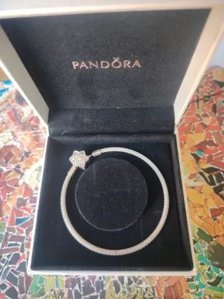 Pulsera Pandora Plata con cierre estrella