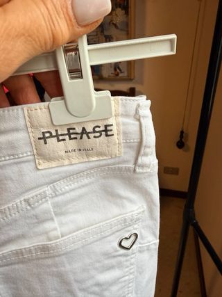 Pantaloni PLEASE bianchi taglia M