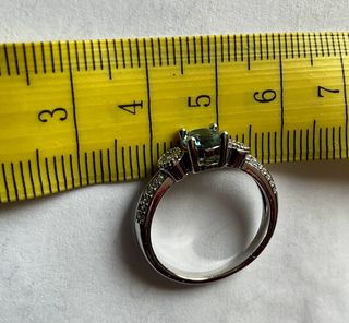 Anello Donna con pietra colore acquamarina
