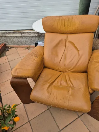 Sillón Stressless Cuero Marrón