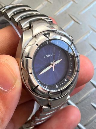 Fossil Blue Diamond Dial Vintage Watch 2000's...