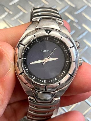 Fossil Blue Diamond Dial Vintage Watch 2000's...