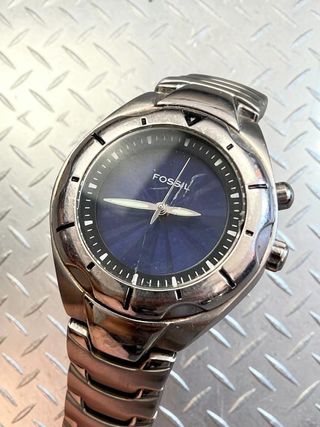 Fossil Blue Diamond Dial Vintage Watch 2000's...