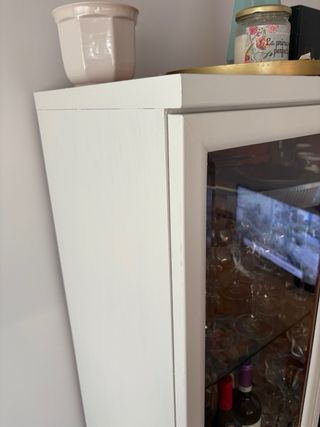 Armario vitrina cristal y madera