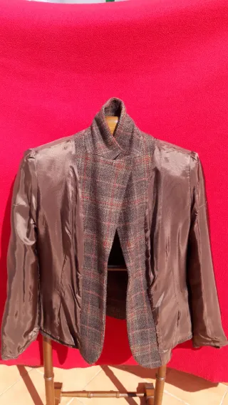 Chaqueta de cuadros mujer