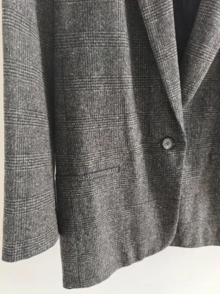 Blazer Zara cuadros gris